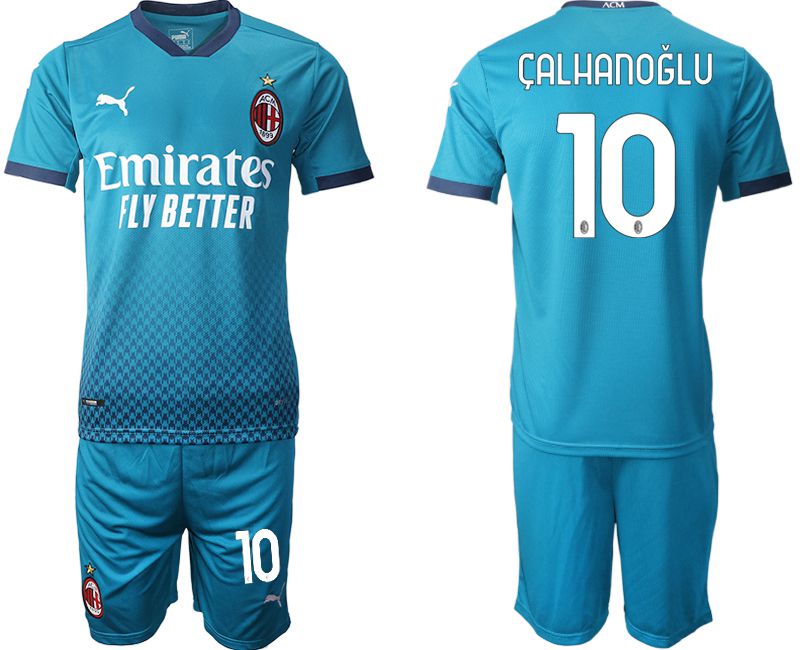 Men 2020-2021 club AC milan away #10 blue Soccer Jerseys->ac milan jersey->Soccer Club Jersey